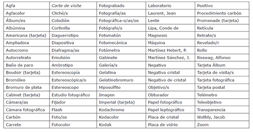 Patentes sobre fotograf&iacute;a. T&eacute;rminos de b&uacute;squeda