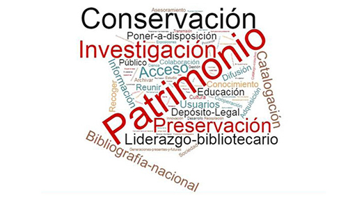 Nube de tags. Palabras clave del contenido de la misi&oacute;n en las diferentes bibliotecas nacionales