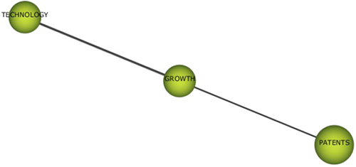 Diagrama estratégico del tema crecimiento en el periodo 2008-2013 de la REDC