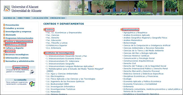 Ejemplo de localizaci&oacute;n de entidades en la UA