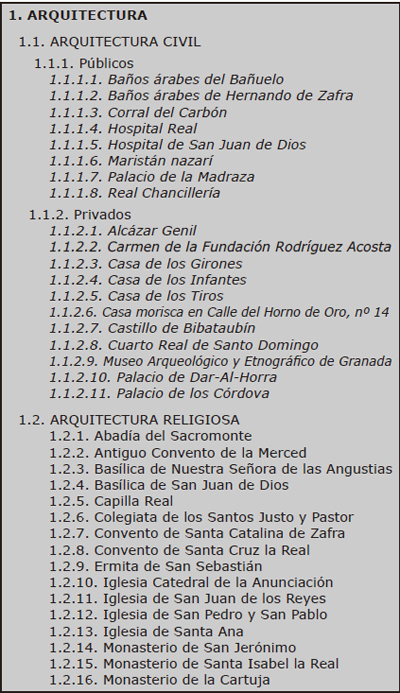 Clasificaci&oacute;n propuesta para la organizaci&oacute;n de las fotograf&iacute;as del patrimonio art&iacute;stico de Granada 