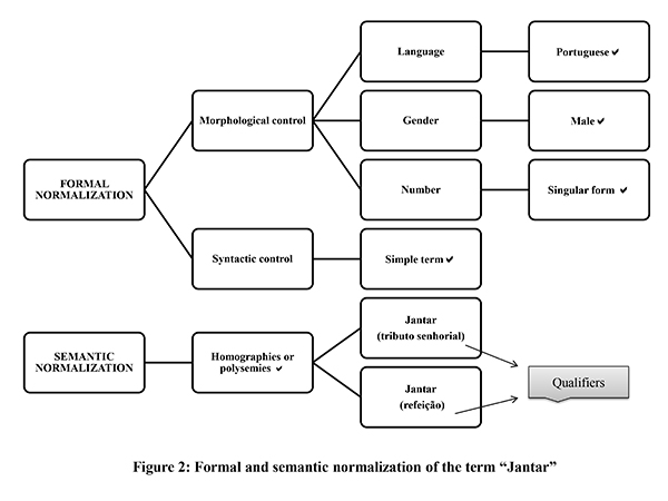 Formal and semantic normalization of the term 